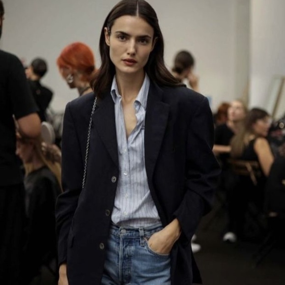 Loro Piana Striped Long Sleeve Button-Up Top IT 42 - Picture 9 of 11